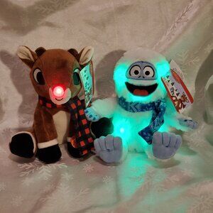 2025 Gemmy Light Up & Singing Rudolph the Red Nosed Reindeer & Bumble Plush NEW
